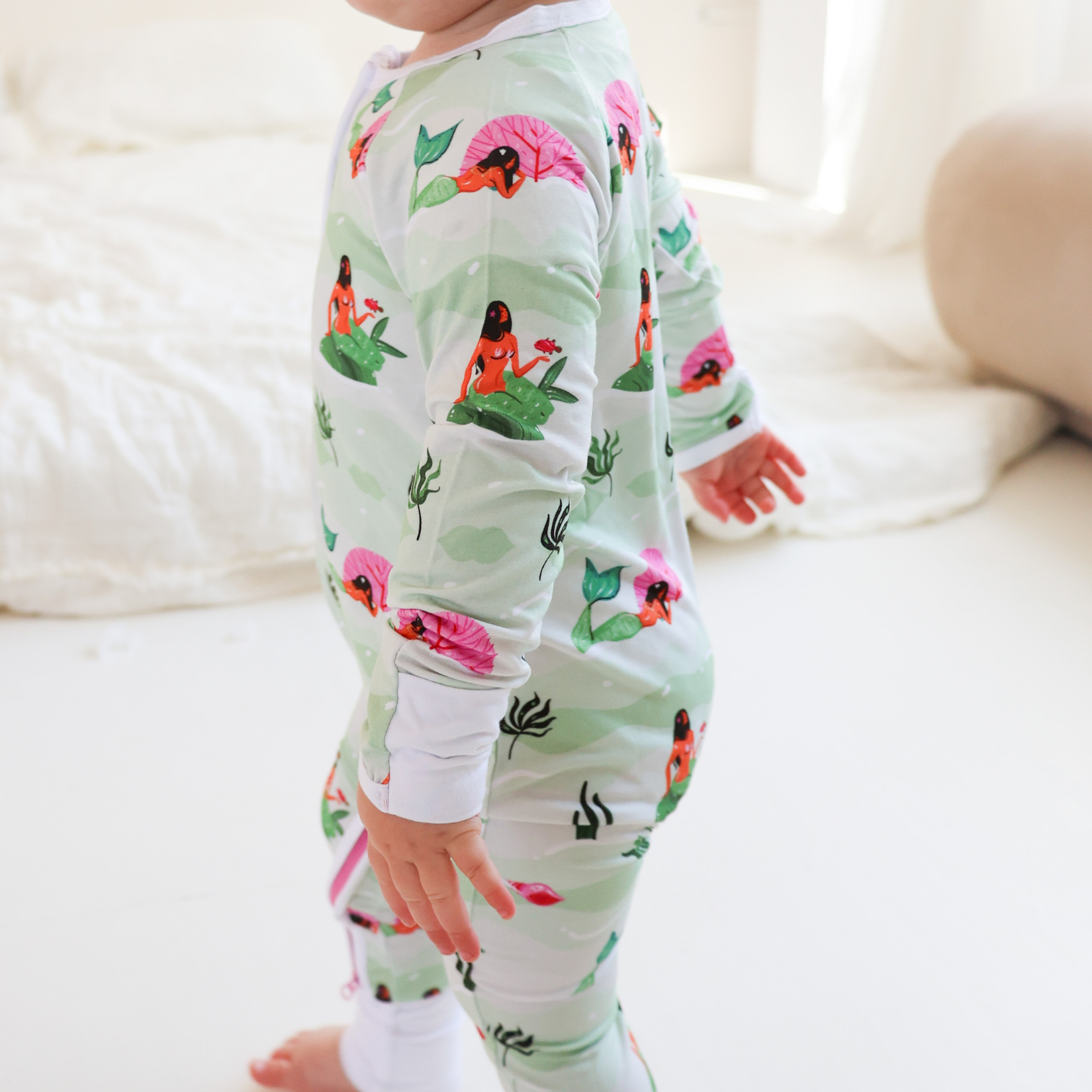 ZIPSTER™ Mermaid Baby Romper Soft Bamboo Fast, Free Shipping