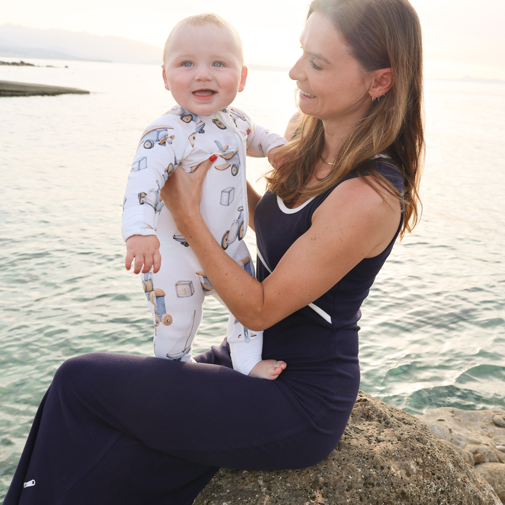 St Tropez Ribbed Breastfeeding Dress Navy St Tropez Ribbed Breastfeeding Dress Navy