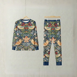 William Morris Children's PJ Set Strawberry Thief Navy Blue