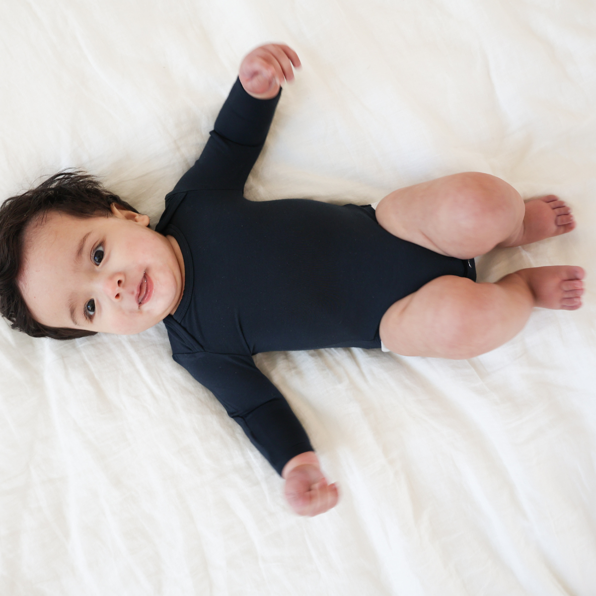 Body a maniche lunghe blu navy