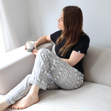 Pijama de mujer gris Fair Isle