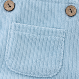 Peto de algodón puro Ribbed azul