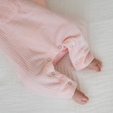 Pure Ribbed Cotton Dungarees Pink