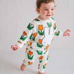 Niño con el conjunto de bambú para estar por casa con estampado de tulipanes «Meadow» Miffy