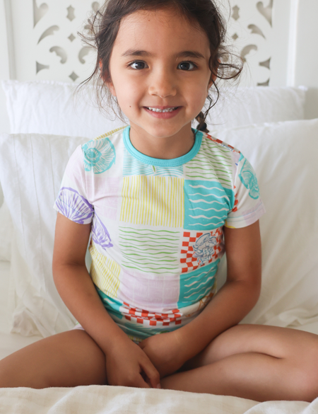 Children's PJ Shortie Set Seashell