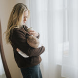 Флис для грудного вскармливания коричневый