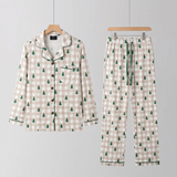 Ladies Pyjamas Set Evergreen Gingham