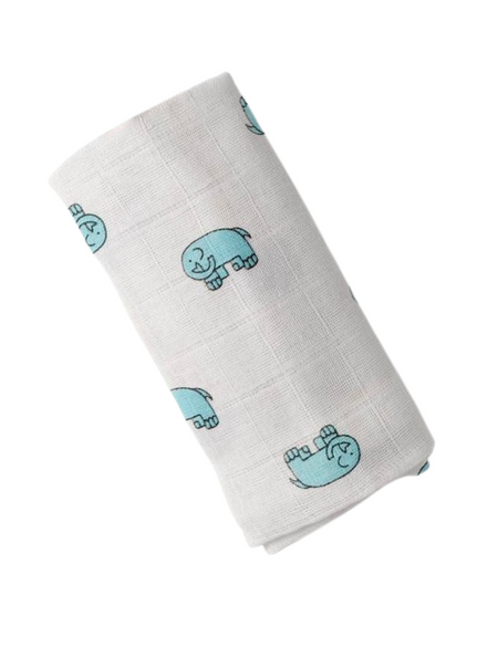 Baby Elephant Large Muslin Blanket