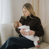 Флис для грудного вскармливания коричневый