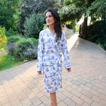 Women's Toile de Jouy Bamboo Robe