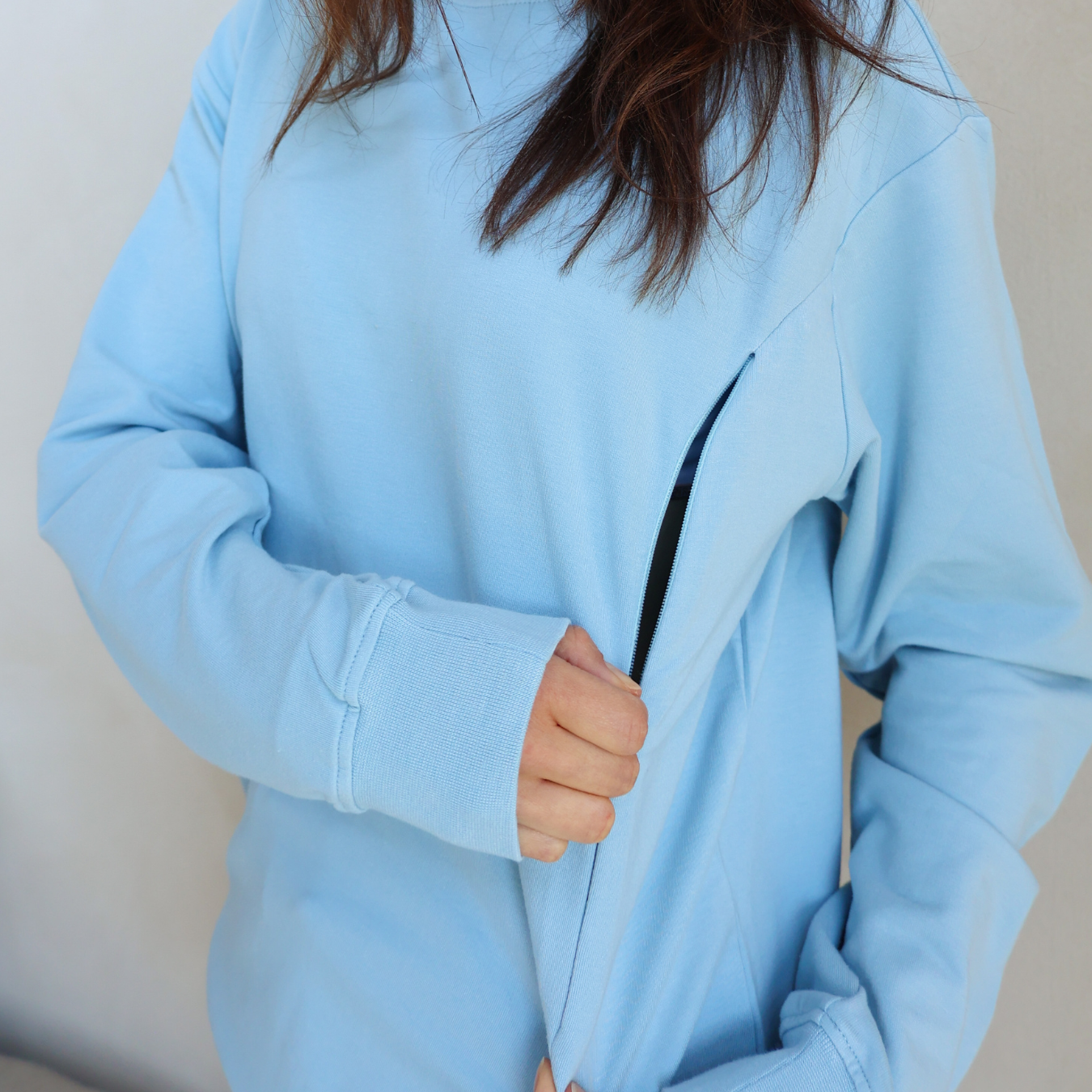 Breastfeeding Sweatshirt - Baby Blue