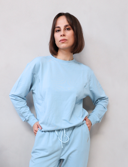 Breastfeeding Sweatshirt - Baby Blue