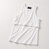 Breastfeeding Ribbed Tank Top White