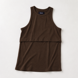 Breastfeeding Ribbed Tank Top Chocolate