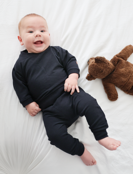 Bamboo Lounge Set in Midnight Navy