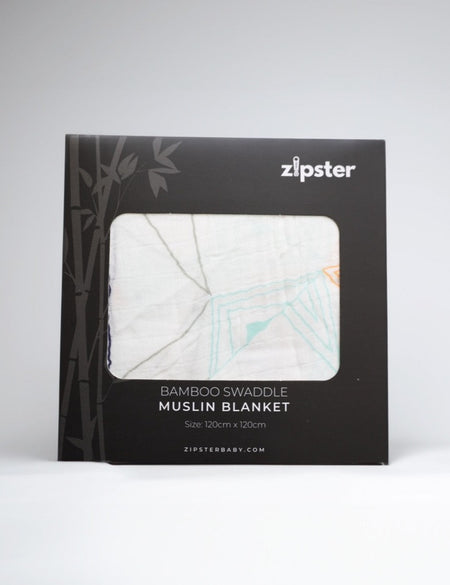Geometric Large Muslin Blanket