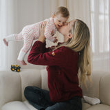 Флис для грудного вскармливания бордовый