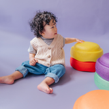 Knitted Cotton Vest Beige