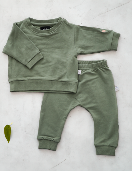 Bamboo Lounge Set Olive Green