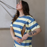 Oversized amme-T-shirt Smør og blå