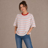 Överdimensionerad amningströja Retro Stripe