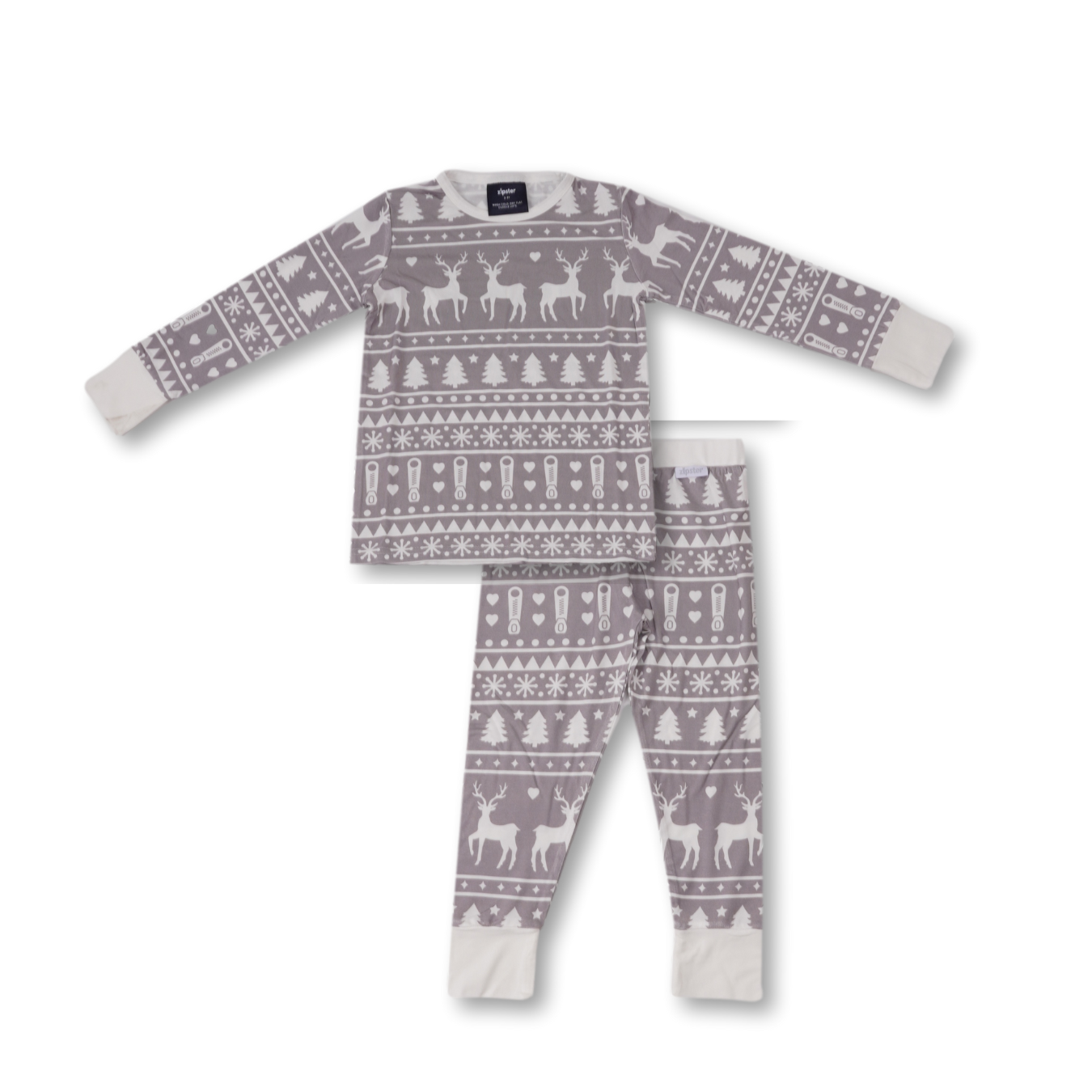 Lasten PJ-setti Harmaa Fair Isle