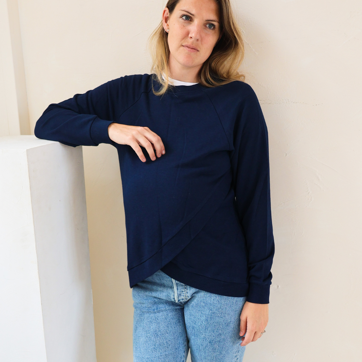 Maternity Sweatshirt - Navy Blue