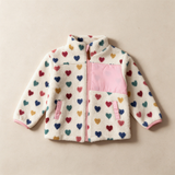 Children's Zip Up Fleece Hearts