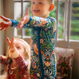 William Morris Zipster Strawberry Thief Marineblau