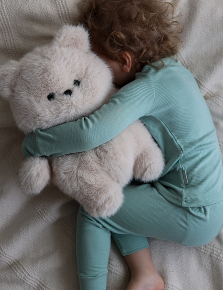 Children's PJ Set Ribbed Sage