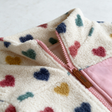 Children's Zip Up Fleece Hearts