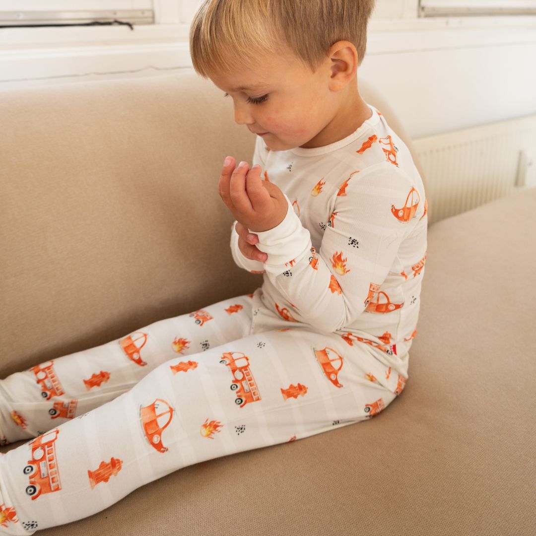 Ensemble de pyjamas pour enfants camion de pompiers