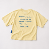 Übergroßes T-Shirt für Kinder Gelb Slow Days