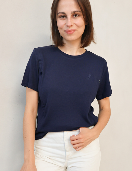 Breastfeeding T-Shirt Navy Blue