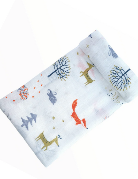 Fox Large Muslin Blanket