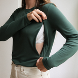 Amnings T-Shirt Långärmad Skogsgrön