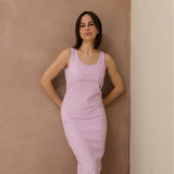 St Tropez Ribbed Stillkleid Flieder
