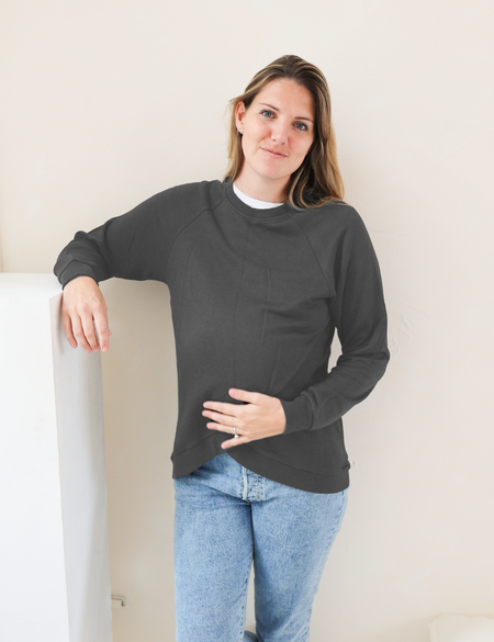 Maternity Sweatshirt - Charcoal