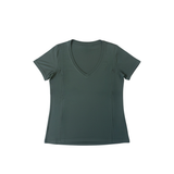 T-shirt met V-hals voor borstvoeding, bosgroen