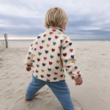 Children's Zip Up Fleece Hearts