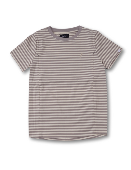 Organic Cotton Breastfeeding T-Shirt Beige Stripes