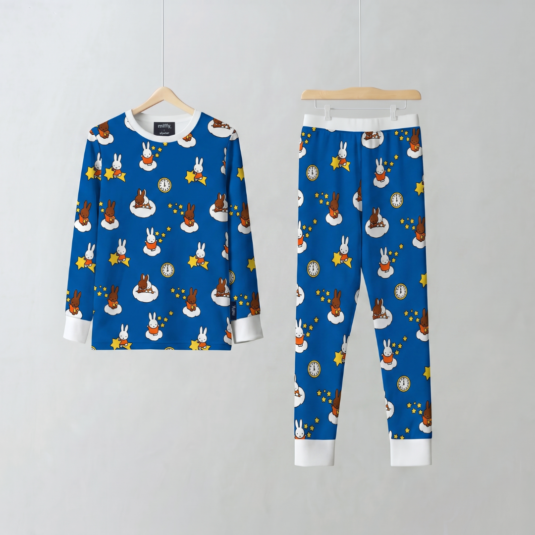 Kinder-Bambus-Pyjama-Set „Miffy Starry Sleep“, Vorderansicht
