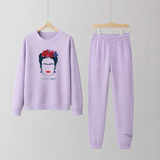 Conjunto de salón de bambú «Fierce Like Frida» en color morado