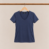 Breastfeeding T-Shirt V-Neck Navy Blue