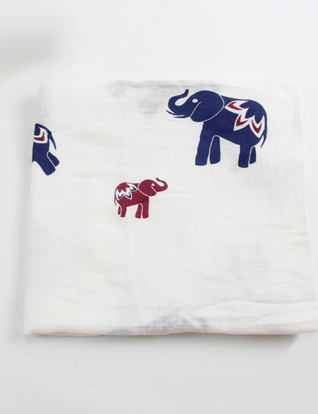 Muslin Elephants Navy