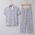 Herren-Pyjama-Set „Peek-a-Boo Blue“ aus Bambus in der Farbe Miffy, Vorderansicht