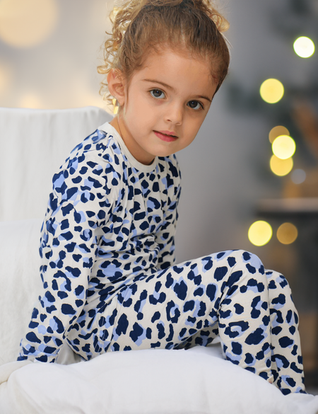 Children's PJ Set Snow Leopard