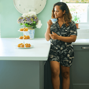 Women's Bamboo Pyjama Short Set - Zebra - Zipster